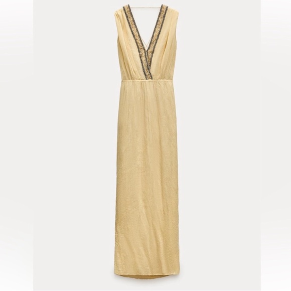 Zara NWT SS24 Embroidered Beaded Dress - Picture 8 of 9
